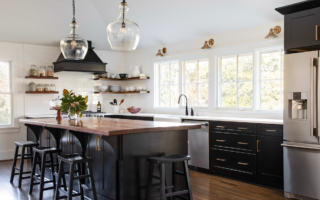 Top Hat Black Kitchen Cabinets painted with best cabinet paint