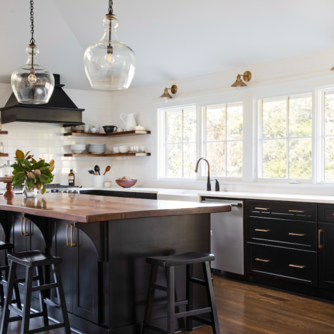 Top Hat Black Kitchen Cabinets