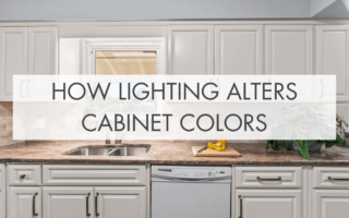 How lighting alters cabinet colors