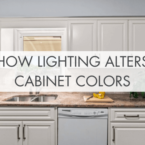 How lighting alters cabinet colors