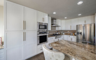 white cabinets in a kitchen