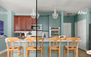 NHance Wood Refinishing Cabinet Refacing Before and After Photo