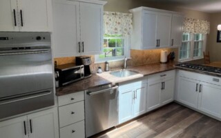 kitchen cabinet painting in natural light