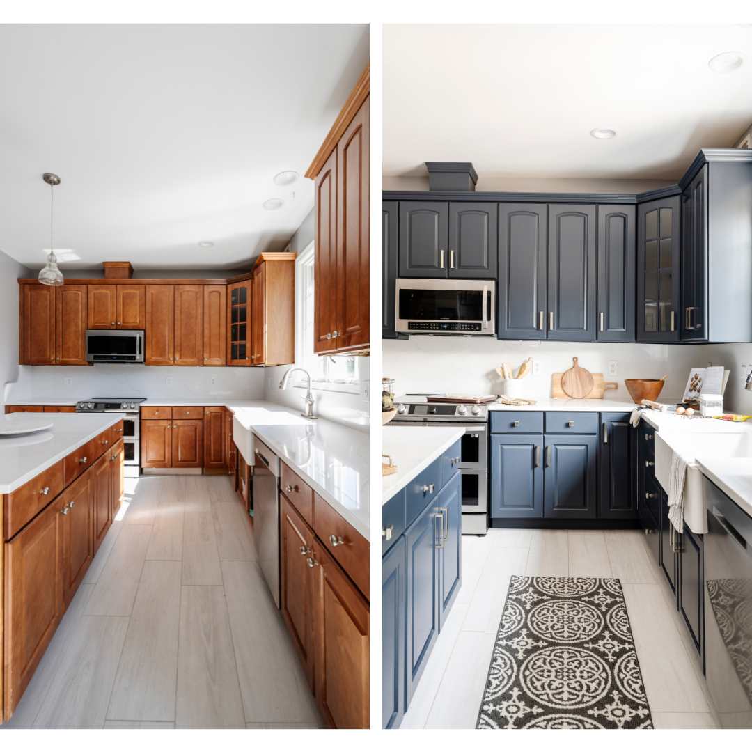 kitchen cabinet painting in Winnetka