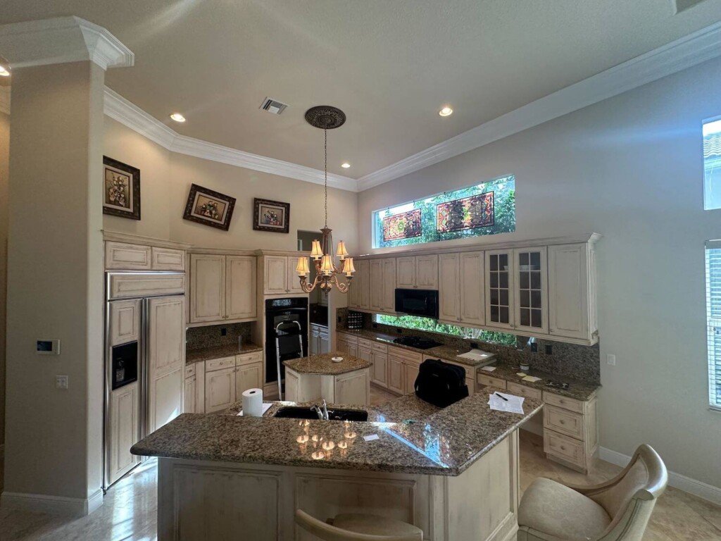 before cabinet painting with N-Hance of Palm Beach & Martin County