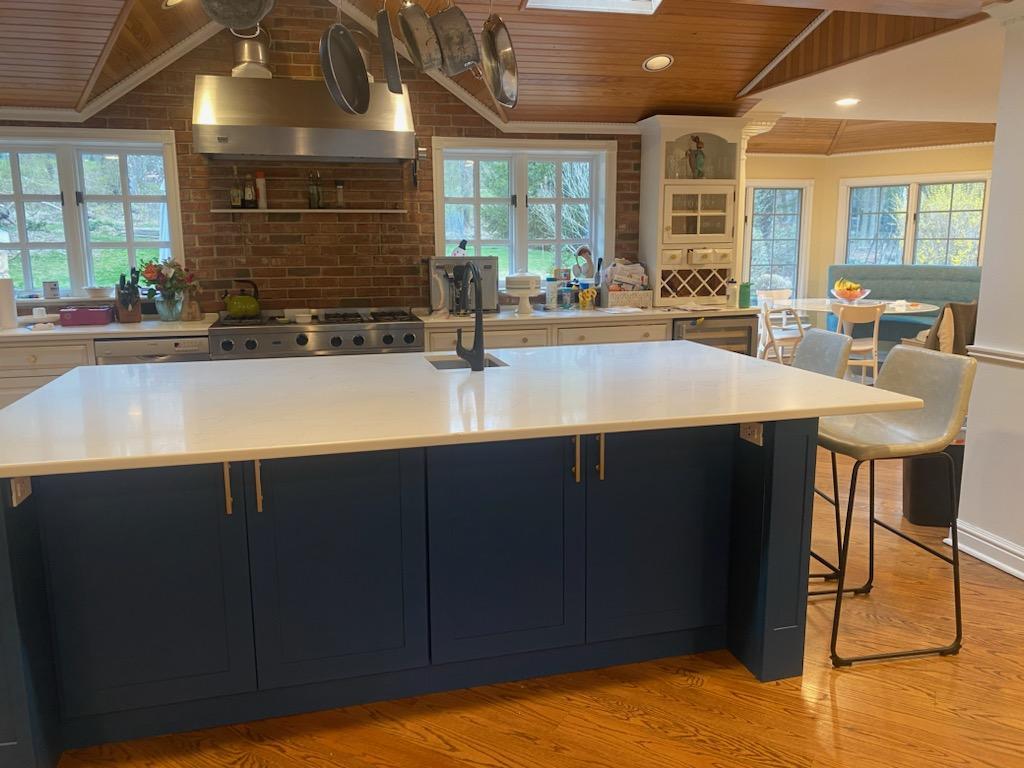 After remodeling kitchen island in basking ridge