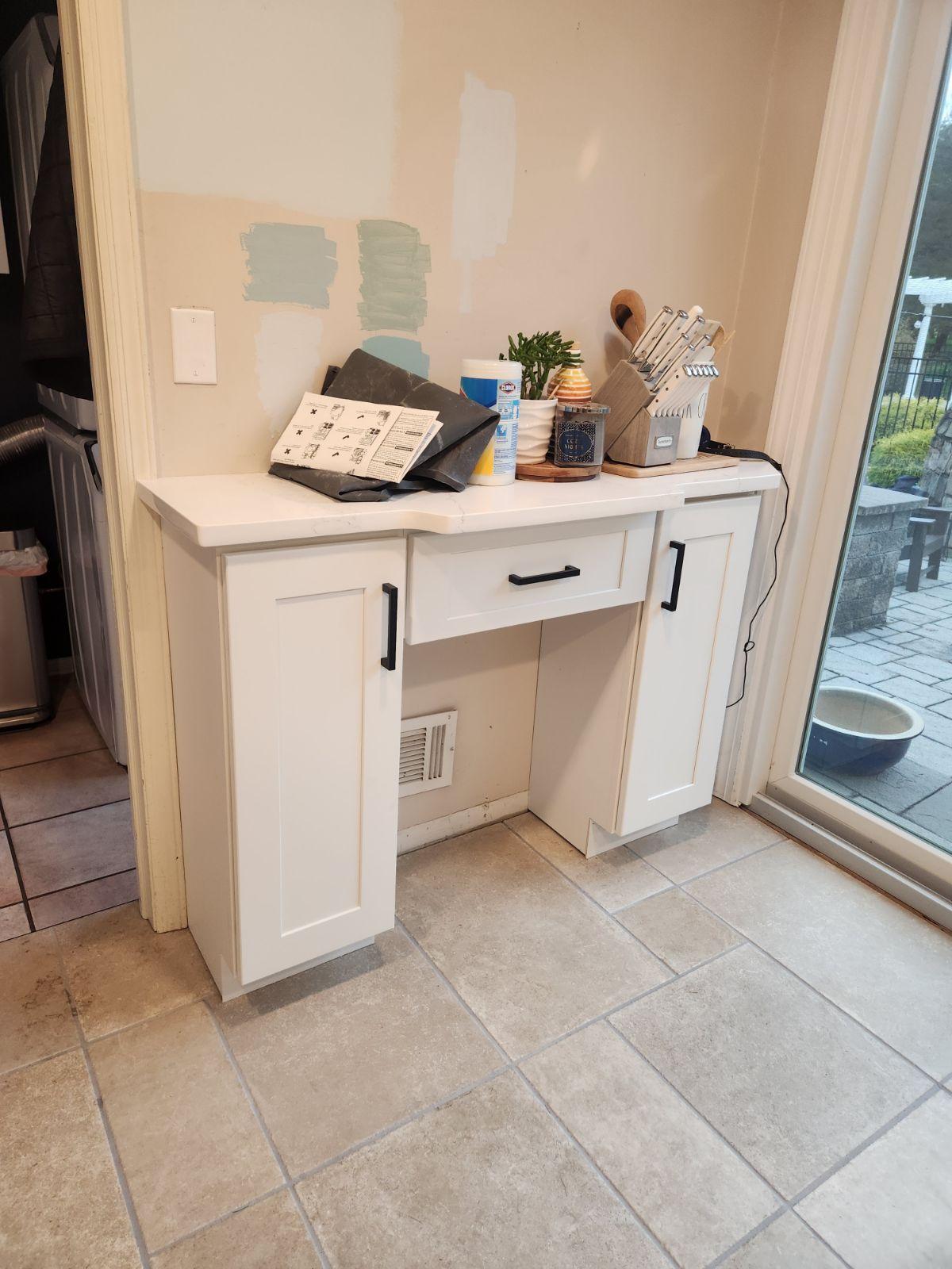 added new cabinet remodeling coffee bar in basking ridge