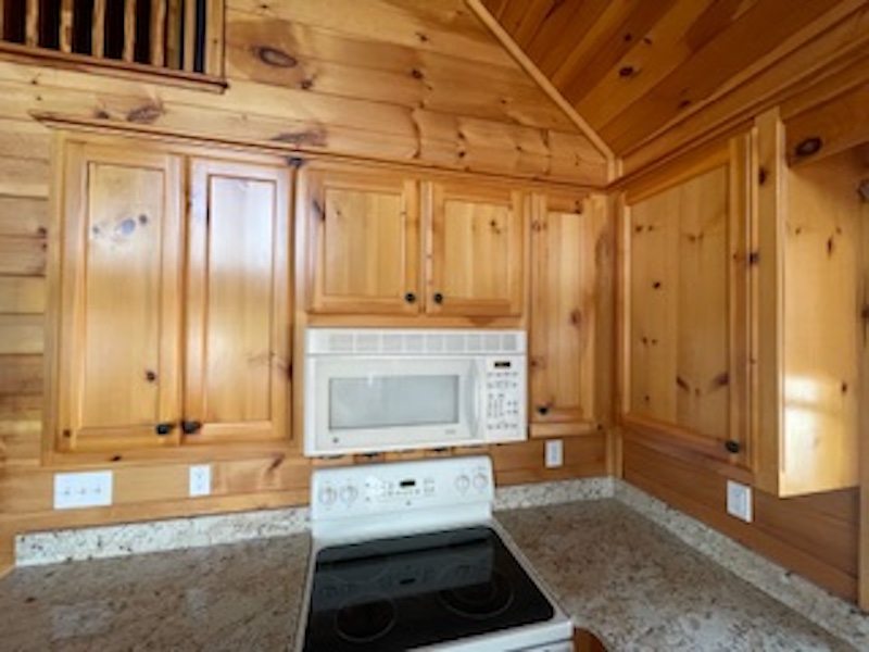 wood cabinets in need of a painting