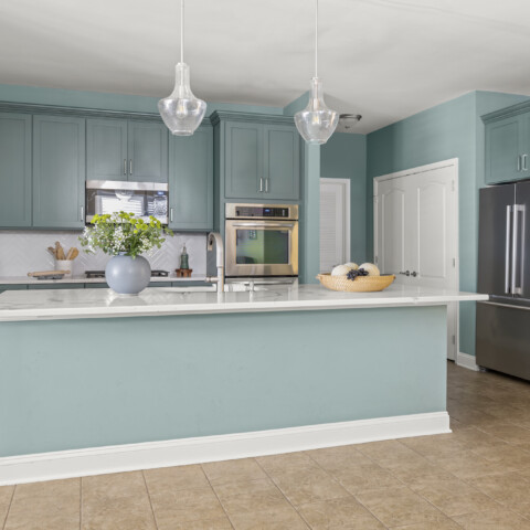 after cabinet refacing