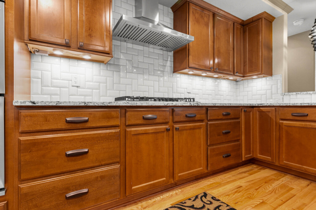 updated kitchen after cabinet refinishing in Blythewood