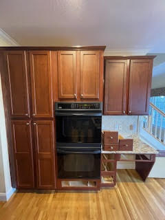 old brown cabinets