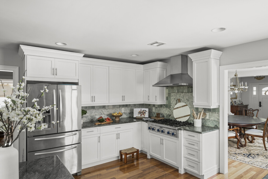White Kitchen Cabinets cabinet painting in Elma