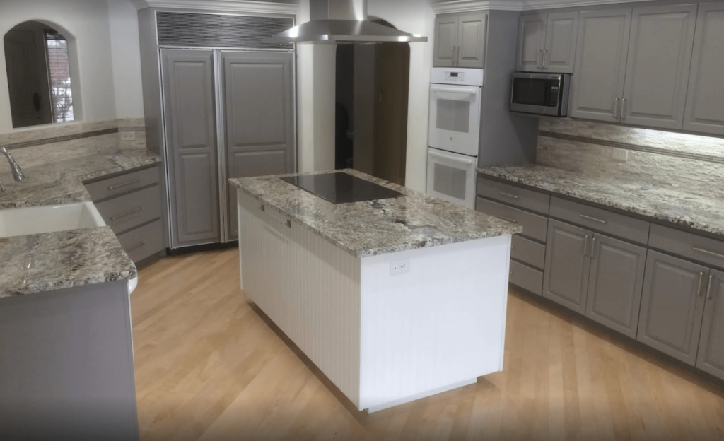 two tone cabinets in a caldwell kitchen