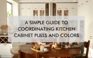 family in kitchen "A Simple Guide to Coordinating Kitchen Cabinet Pulls and Colors"