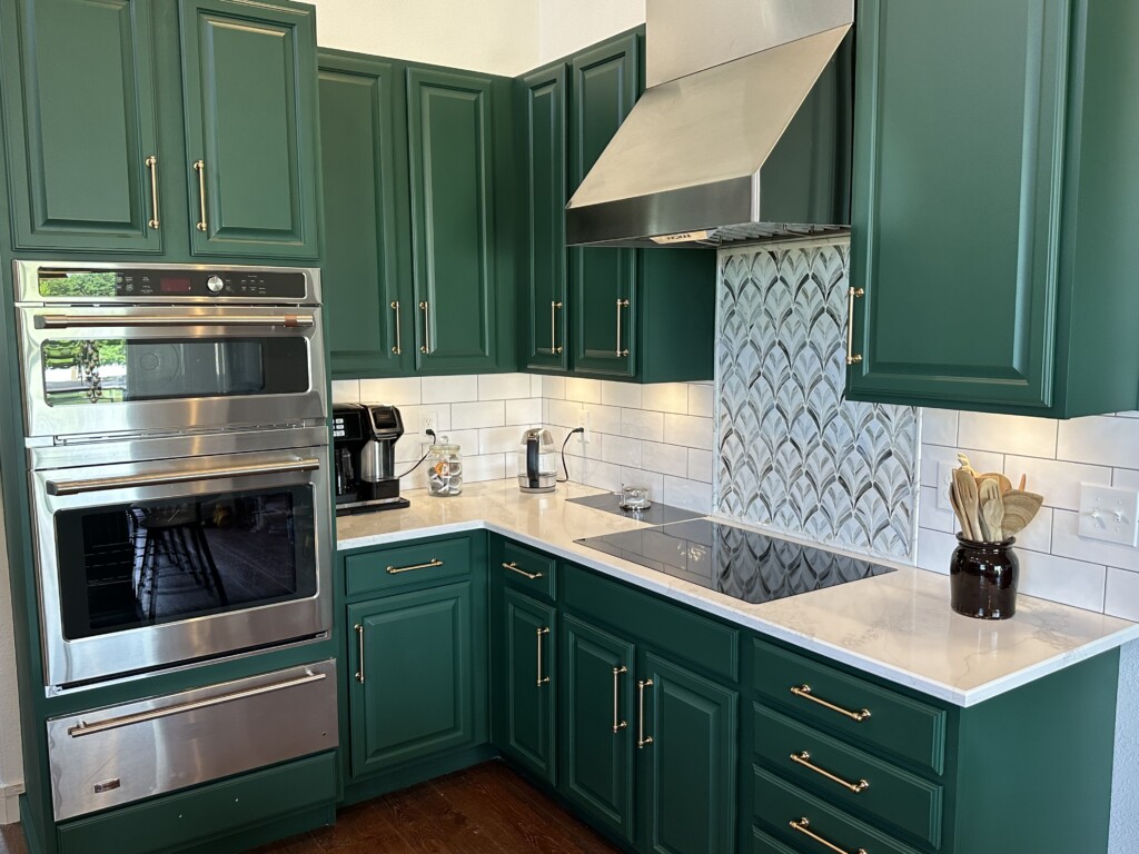 after cabinet painting