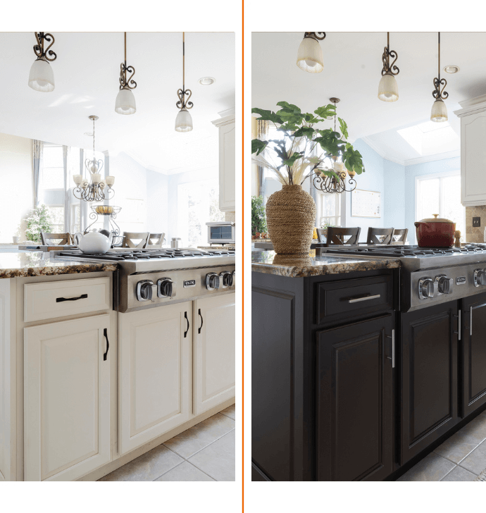 cabinet refinishing in North Valley