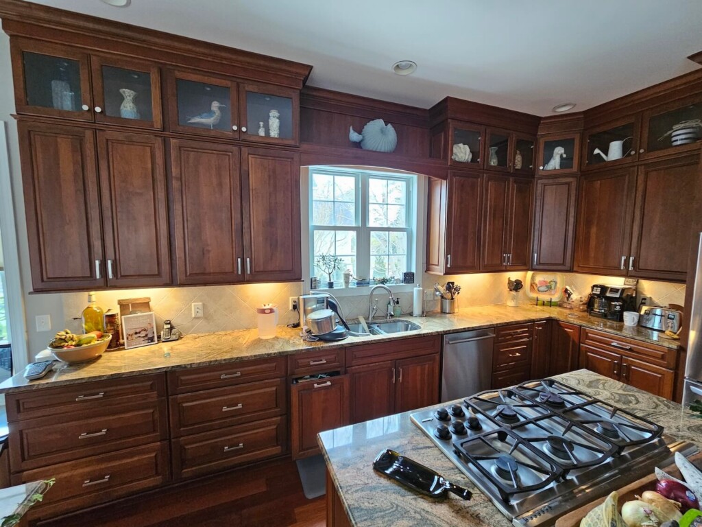brown cabinets