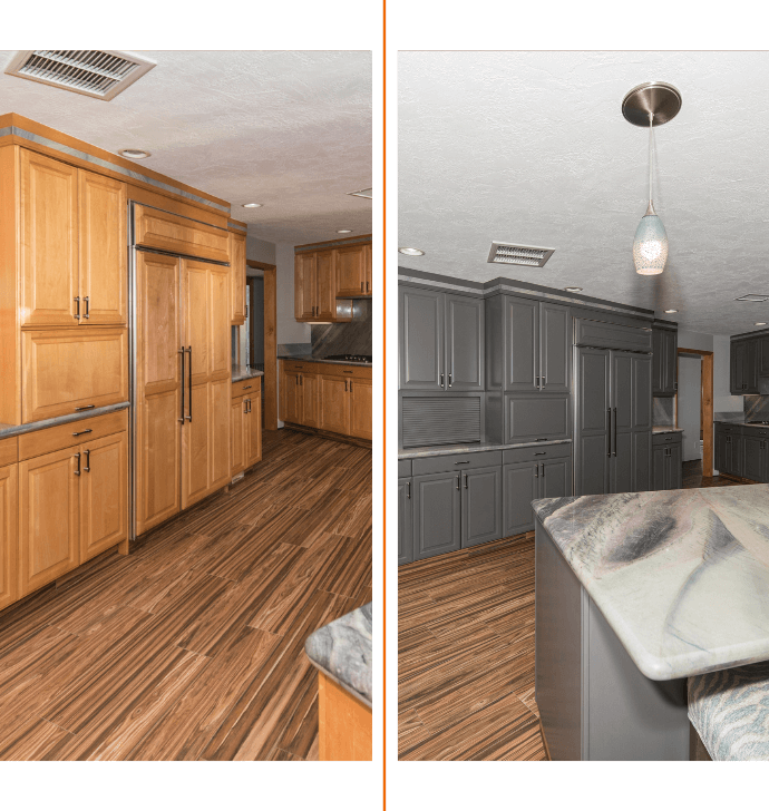 White Kitchen Cabinets cabinet painting before and after