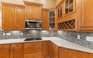 cabinet refinishing in a kitchen