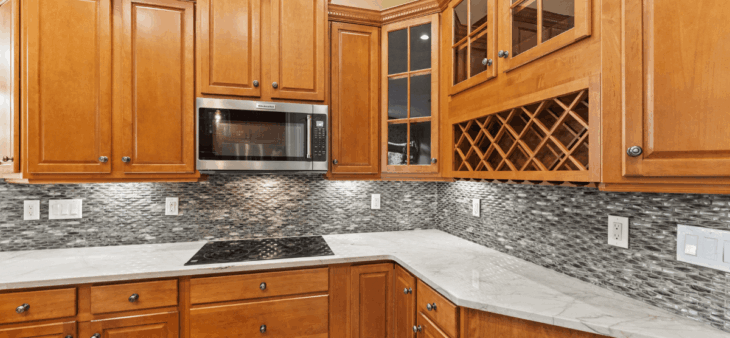 cabinet refinishing in a kitchen