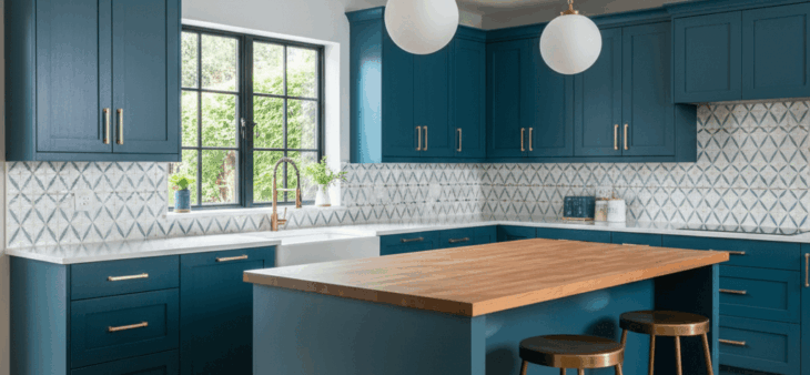 Kitchen after cabinet painting in Westminster CO