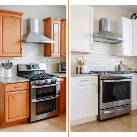 cabinet door replacement and refacing for a modern kitchen look