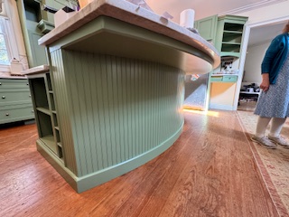 green cabinets after they were refinished