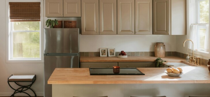 kitchen after cabinet door replacement