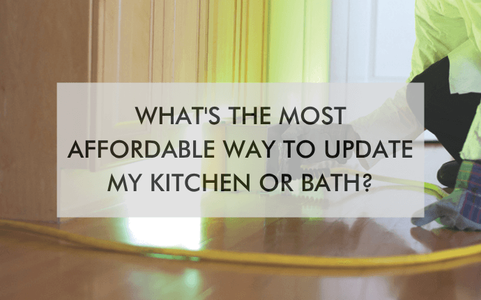 N-Hance of Greenville Nov 25 feature (1) A feature image that says, "What's the Most Affordable Way to Update My Kitchen or Bath?"