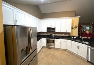 white cabinets after a refinishing