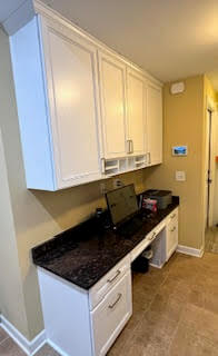 white cabinets after a refinishing
