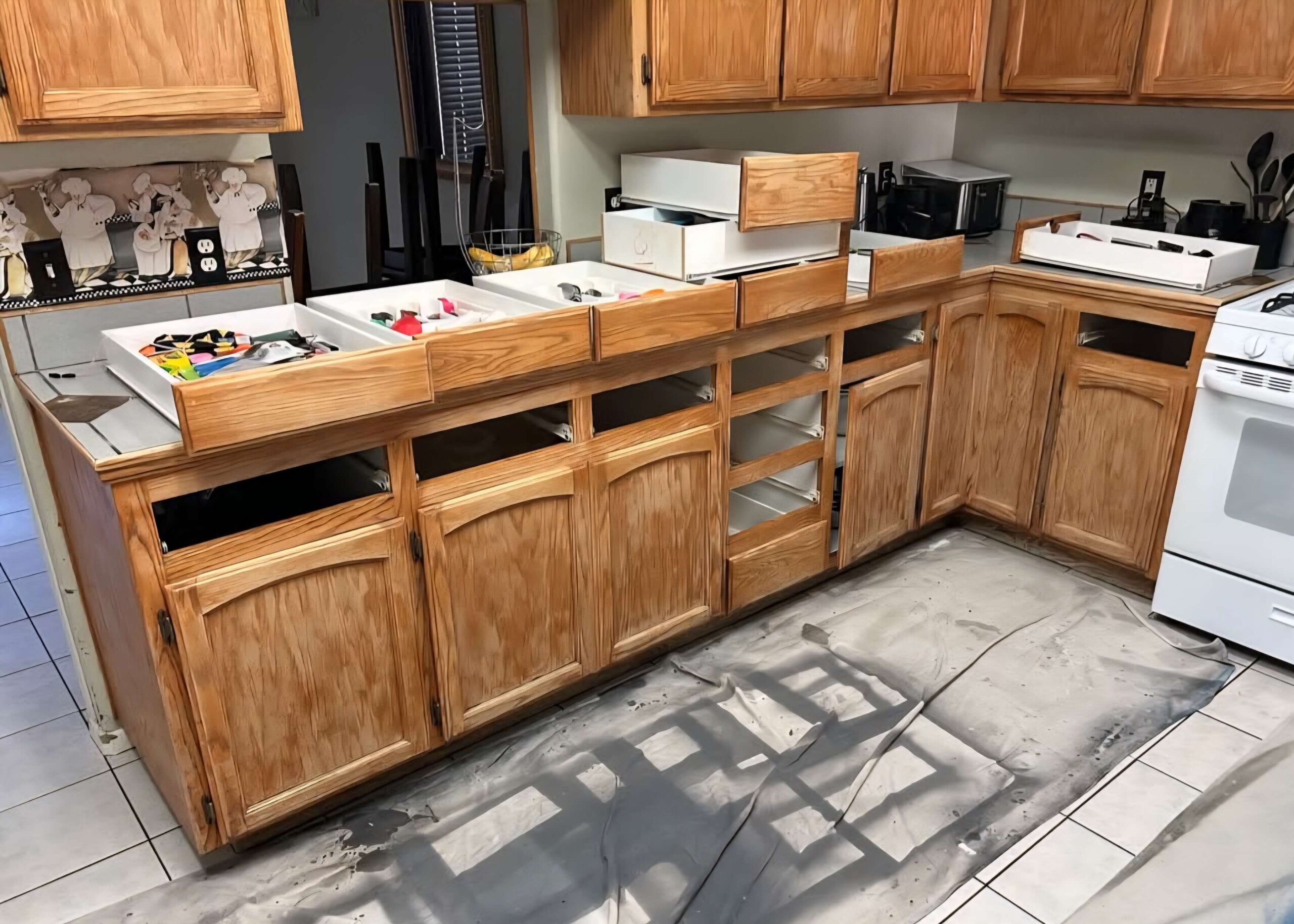 Before version of this Cabinet Refinishing project