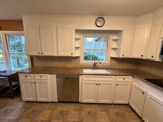 nicely updated kitchen cabinets
