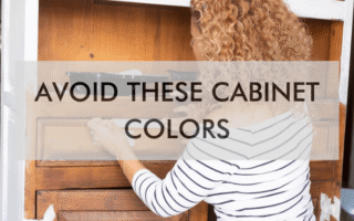 a feature image that says, "Avoid These Cabinet Colors"