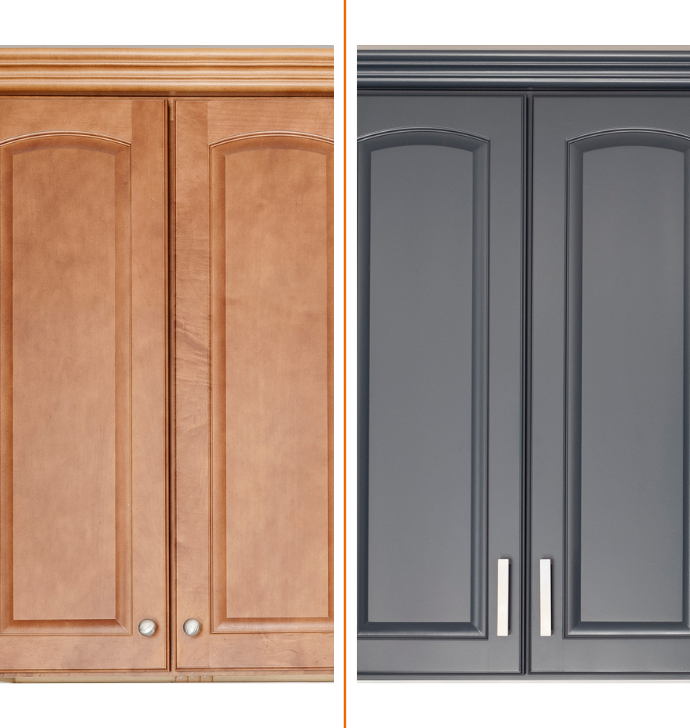 Professional Cabinet Painting before and after