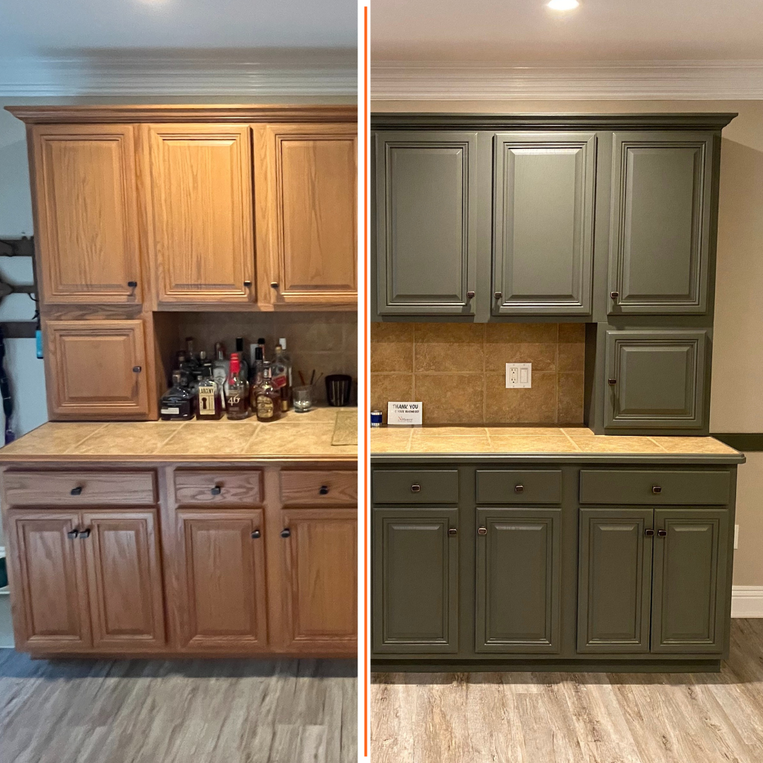 Before & After Cabinet Painting in sioux falls