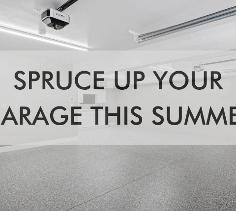A feature image that says, "Spruce Up Your Garage This Summer"