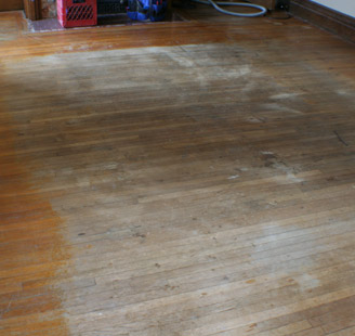 Before-Hammered Floor Renewal