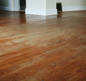 Before-Hammered Floor Renewal